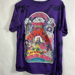 Led Zeppelin Electric Magic Concert Wembley Tour Tie-Dye Purple T-Shirt